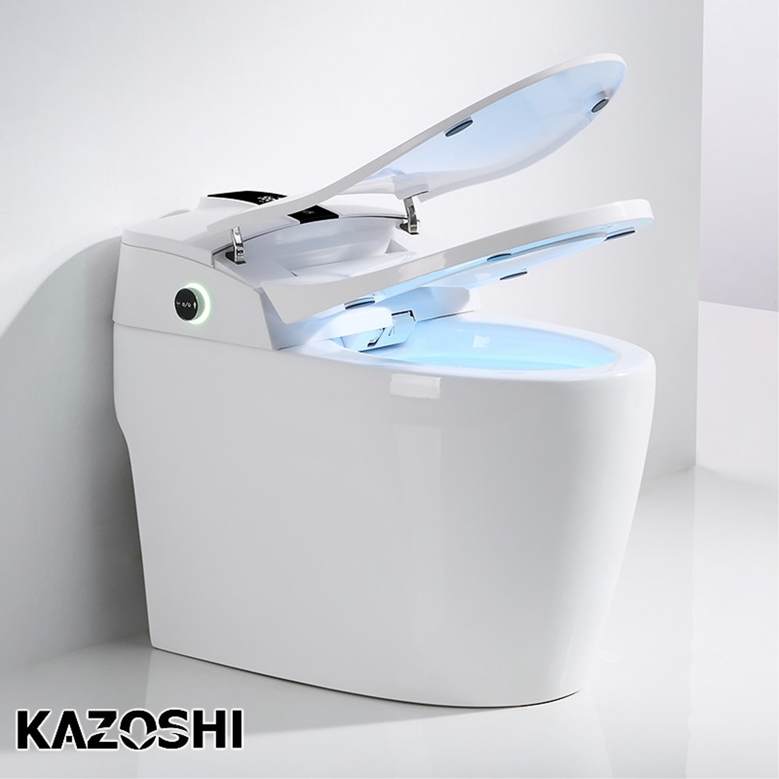 Bồn cầu thông minh điện tử Kazoshi với thiết kế 1 khối nhỏ gọn
